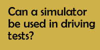 Can a simulator be used in driving tests